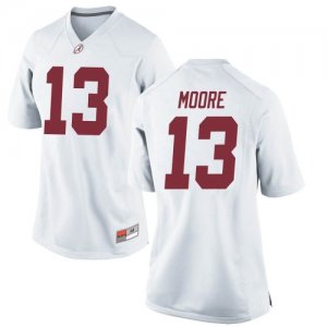 Women's Alabama Crimson Tide #13 Malachi Moore White Game NCAA College Football Jersey 2403MLUQ1